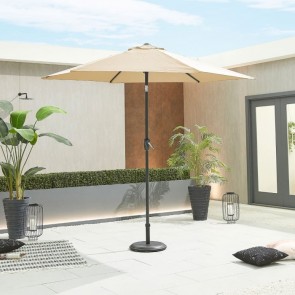 Nova Garden Summer 2.7m Round BEIGE Aluminium Tilting 38mm Stem Parasol (7)