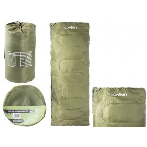  Summit Green Lightweight Rectangular Sleeping Bag 150g/m2 611057
