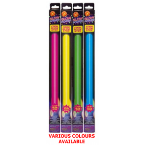 Glow Power Party Festival 15" Foam Glow Stick Wand 8 hr Glow time - 615014 - Various Colours Available 