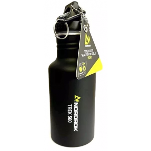 Nordrok Lightweight Trekker Aluminum Lightweight Leakproof 500ml Water Drinks Bottle - With Karabiner - 75062