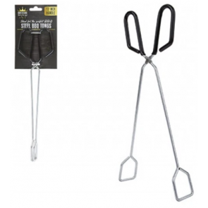 PMS BAR-B-KING BBQ Barbecue Cooking Steel Scissor 12" Long Tongs PVC Coated Handle 910035