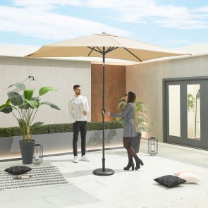 Nova Garden Summer 3m x 2m BEIGE Aluminium Tilting 38mm Stem Parasol (15)