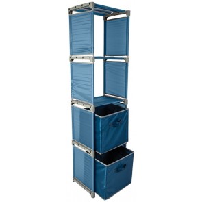 Quest Pack away shelf unit with 2 x Storage Boxes C0106