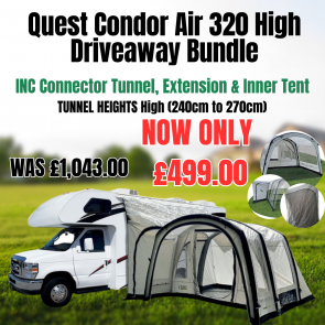 Quest Condor Air 320 High Drive Away Awning Bundle Deal A3518A