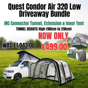 Quest Condor Air 320 Low Drive Away Awning Bundle Deal A3518A