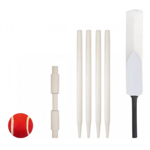 Hot Shots Size 5 Wooden Cricket Set Inc Ball, Bat & Stumps 315002