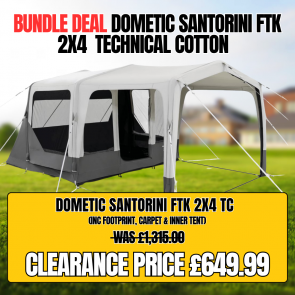 Mega Package Dometic Santorini FTK 2X4 TC Includes Inner Tent,Carpet Footprint Groundsheet 