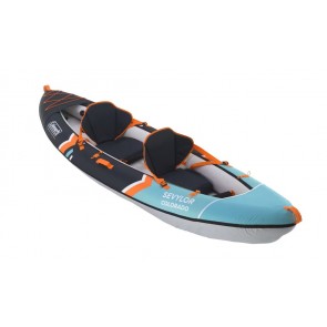 New Model Sevylor Colorado Inflatable Kayak Kit with Backpack, removable skeg/fin, hand pump with included manometer, 2 paddles, and storage pouch 2211975