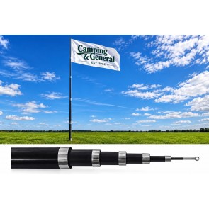 Quest Telescopic Flag Poles Complete with Fixing Stake! 3m 6m 8m 10m 12metre