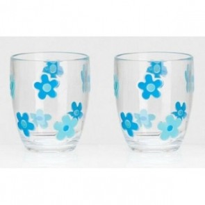 flamefield daisy short tumbler set (2) blue