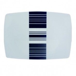 flamefield navy pinstripe melamine platter 