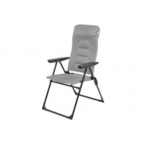 New for 2027 Telta Mist Grey Falster Padded Reclining Fold Flat Chair FU0006