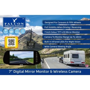 Falcon 7” Digital Mirror Monitor & Wireless Camera FA100