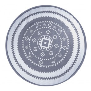 Leisurewize Vanguard Round Outdoor Rug (Grey/White) 150cm GW376