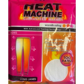 Heat Machine Ladies Winter Thermal 0.26 Tog Long Janes 2363 - WHITE