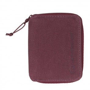 lifeventure rfid bi-fold wallet 68276 aubergine front