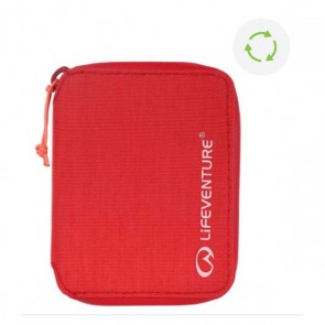 lifeventure rfid bi-fold wallet 68725 raspberry front