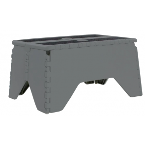 Liberty Foldable ABS Plastic Caravan Motorhome Step with Anti-slip Tread – Black & Grey – Small - LL1649