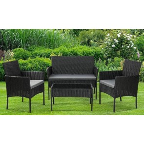 4 Piece Weatherproof Rattan Suite 