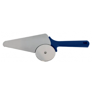 Cadac Stainless Steel 2 in 1 Pizza Slicer and Server With Comfortable Non-Slip Handle 98327