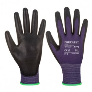 portwest touchscreen pu gloves a195 purple/black