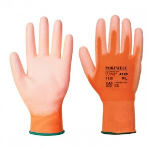 portwest pu palm glove a120 orange