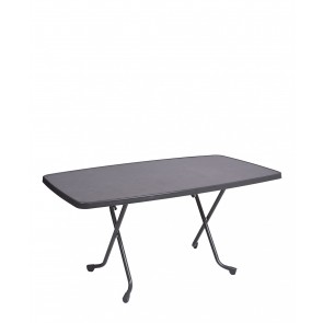 Alco Steel Folding Heavy Duty Oval/Rectangular table 150cmx90cm graphite R36GCG