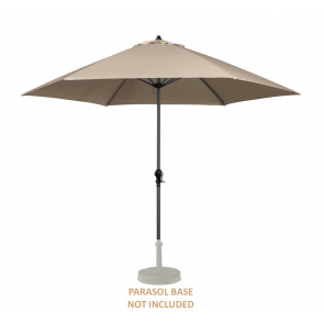 Nova Garden Summer 2.4m Round TAUPE Aluminium Tilting 38mm Stem Parasol (4)