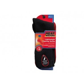 Heat Machine Men's Gents Lightweight Thermal Insulated Socks 2755 - Black UK 6-11 