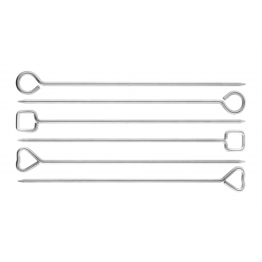 Cadac Cooking BBQ Barbecue Camping Pack of 6 Stainless Steel Skewers 30cm 98318v