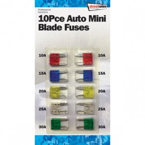 streetwize 10 pc auto blade fuses swfus 