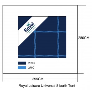 royal leisure universal luxury 3 layer tent carpet 295cm x 280cm (fits buckland 8 ) w481 size