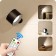 Quest Rechargeable BLACK ROUND DIMMABLE CCT WALL SCONCE LIGHT WITH REMOTE C01-2055BKCCT