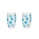 Flamefield Acrylic Tall Daisy Tumblers Aqua Pack of 2 SF502A