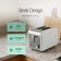 Leisurewise Sleek Grey Stainless Steel 850Watt 2 slice Toaster LW772