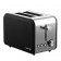 Leisurewise Sleek Black Stainless Steel 850Watt 2 slice Toaster LW770