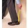 ukd long 60cm plastic shoe horn in use