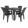 Quest Flora 5 piece poly-propelene Dining Set Anthracite F6030AN