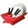 Zodiac Colours Plate Dish Drainer, Easy to clean & Assemble Red MPD1310RD