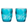 Flamefield Acrylic Short Ice Tumblers Aqua Pack of  2 RE2011A