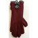 ssp women's gloves with pom-pom trim a1238 maroon