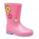 kids pink/lilac floral wellie w204pk