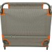 Portal Outdoor Lounger Sun or Camping Bed Green with Orange Headrest and stitching PT-CH-AVA