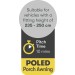 Mid Grey Quest Falcon 220 poled porch awning A3500-MG