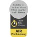 Mid Grey Quest Falcon Inflatable air 220 porch awning A3500A-MG