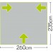 Mid Grey Quest Falcon 260 poled porch awning A3501-MG