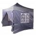 Quest Sides for Louisiana 3m x 3m Pavillion in grey (2 x doors, 2 x windows) A3610SI