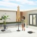 Nova Garden Summer 3m x 2m BEIGE Aluminium Tilting 38mm Stem Parasol (15)
