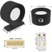 Quest Rechargeable BLACK ROUND DIMMABLE CCT WALL SCONCE LIGHT WITH REMOTE C01-2055BKCCT