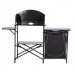 Quest Oregano Kitchen Stand Black with Larder and windsheild F3101